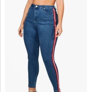 Side stripe jeans